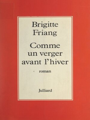 cover image of Comme un verger avant l'hiver